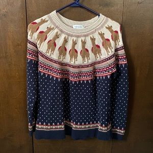Christopher and Banks Llama Sweater
